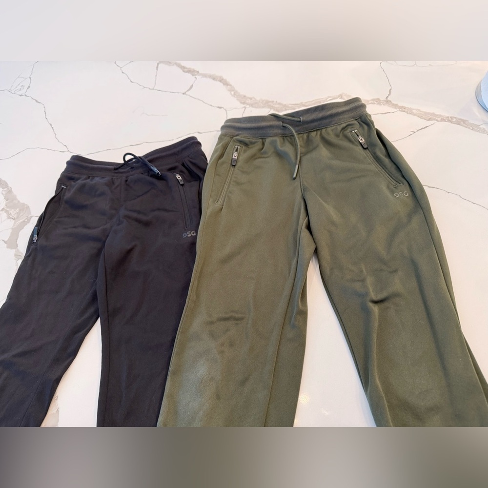 DSG size 9/10 boys joggers 2 pairs. Olive and black